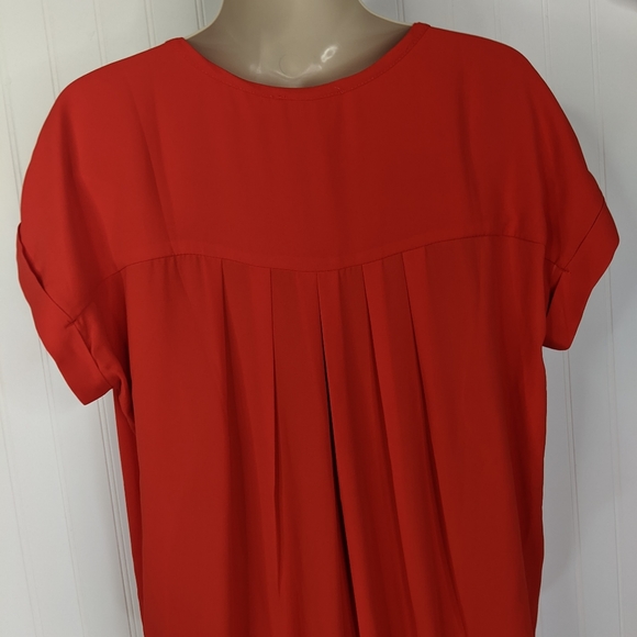 PLEIONE Pleated Back Flowy Shell Sz S - Picture 8 of 10